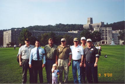 Joe Parker, Phil Edwards and his daughter (4th from left), Fred Place, Johnie McAlister, Mike Doyle, Tom Helms, Danny Stroud